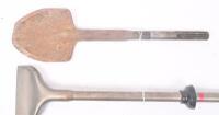 DRILL ATTACHMENTS: Two drill attachments including Hilti scaling chisel and clay spade - 2