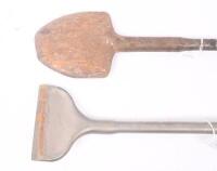 DRILL ATTACHMENTS: Two drill attachments including Hilti scaling chisel and clay spade - 3