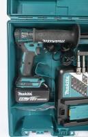 HAMMER DRILL IMPACT: A Makita 2 piece combo kit comprising of 18V LXT 2 speed hammer drill & 18V 1/4"&nbsp;impact driver with two batteries&nbsp;and Makita charger in original case - 3
