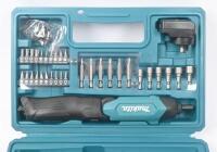 SCREWDRIVER: A Makita 3.6v pen screwdriver built in battery usb rechargeable 80 piece kit model DF001DW. - 2