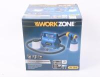 PAINT SPRAYING: A WorkZone fine paint spraying system for home or garden, product no. 91180, model no. 0416. Boxed.
