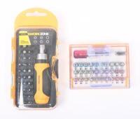 SCREWDRIVER: Two new boxed WorkZone screwdriver multi piece kits including 38 in 1 ratcheting screwdriver kit.