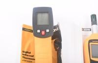THERMOMETER: Two WorkZone meters including humidity and temperature meter and digital infra-red thermometer - 2