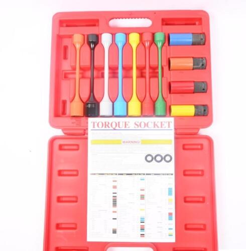 TORQUE SOCKET: A Genius Tools 11 piece torque socket set, includes 17, 19 & 21mm sockets