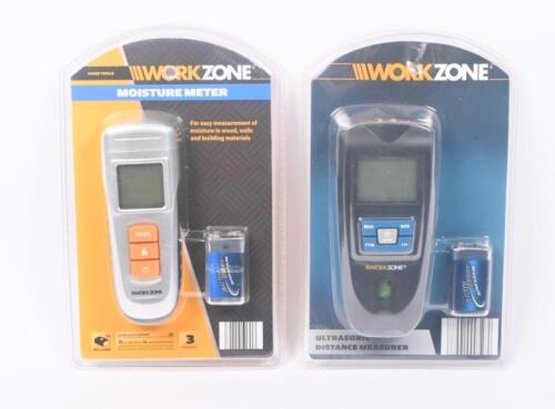 METERS: Two WorkZone meters including Moisture Meter & Ultrasonic Distance Measurer