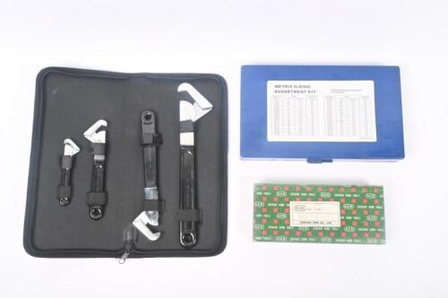 TOOLS: Three tools including S.E.K. 5pc 1/2" square drive stud wrench set and metric O ring assortment