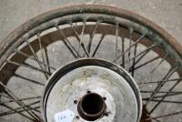 Royal Enfield: A 19", 40 spoke&nbsp;Royal Enfield&nbsp;rear&nbsp;wheel suitable for a Norton, Panther or Brough Superior with&nbsp;original sprocket&nbsp;and 8" reproduction cast iron brake drum [Sydney] - 3