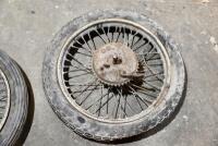 NORTON: A 19" Norton&nbsp;WM2 front and rear wheel&nbsp;circa 1930's. Both wheels are&nbsp;complete with brake assembly [Sydney] - 2