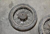 NORTON: A 19" Norton&nbsp;WM2 front and rear wheel&nbsp;circa 1930's. Both wheels are&nbsp;complete with brake assembly [Sydney] - 3