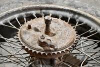 NORTON: A 19" Norton&nbsp;WM2 front and rear wheel&nbsp;circa 1930's. Both wheels are&nbsp;complete with brake assembly [Sydney] - 6