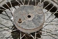 NORTON: A 19" Norton&nbsp;WM2 front and rear wheel&nbsp;circa 1930's. Both wheels are&nbsp;complete with brake assembly [Sydney] - 7