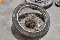 NORTON: A 19" Norton&nbsp;WM2 front and rear wheel&nbsp;circa 1930's. Both wheels are&nbsp;complete with brake assembly [Sydney] - 8
