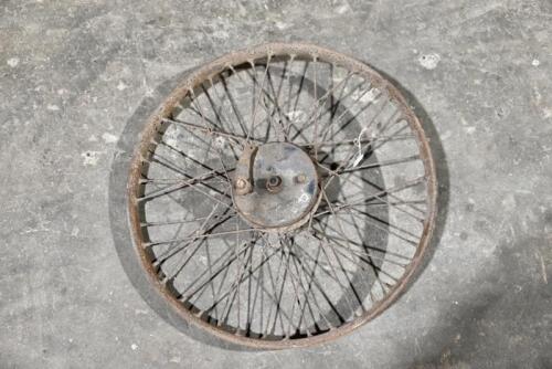 149 · AJS: A 22", 40 spoke AJS 350/500cc front wheel [Sydney]