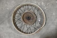 TRIUMPH: A Triumph front wheel, circa 1950's [Sydney]