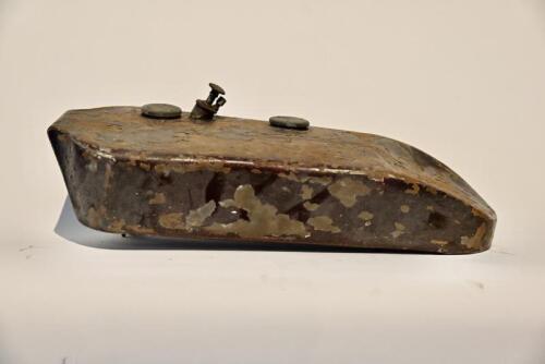 156 · DOUGLAS: A 1920s Douglas flat petrol tank with fittings, possibly DT, approx. 58cm long, 24cm wide at front [Sydney]