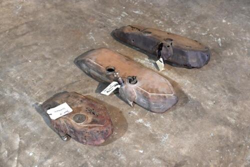 157 · ROVER: Three Rover fuel tanks, ideal for fittings or measurements for restoration [Sydney]