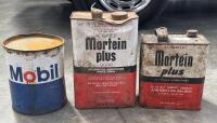 TINS: Three tins including two Mortein and one Mobil