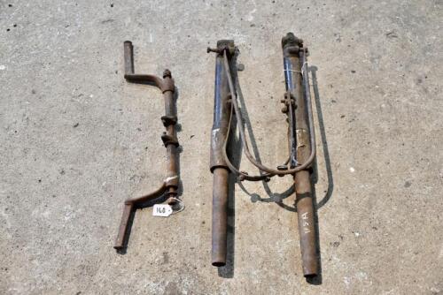 160 · BSA: A pair of front forks and foot pegs for BSA circa 1950's [Sydney]
