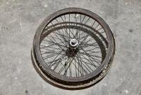 ROVER: A rear wheel believed to be Rover and guard section. 22" wheel, 40 spoke, complete with bearings and belt drive [Sydney] - 2