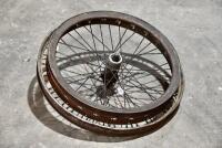 ROVER: A rear wheel believed to be Rover and guard section. 22" wheel, 40 spoke, complete with bearings and belt drive [Sydney] - 3