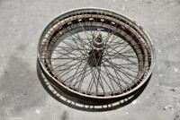 ROVER: A rear wheel believed to be Rover and guard section. 22" wheel, 40 spoke, complete with bearings and belt drive [Sydney] - 6