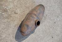 TANK: A small brass oil tank, branded indistinctly 'VILLAGER'?, 27cm long [Sydney] - 2