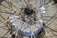 BSA: A 21" BSA M23 front wheel, complete with axle, no brakes, possibly M20 [Sydney] - 3