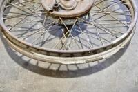 BSA: A 21" BSA M23 front wheel, complete with axle, no brakes, possibly M20 [Sydney] - 4
