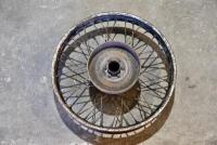 Royal Enfield: A 19", 40 spoke&nbsp;Royal Enfield&nbsp;rear&nbsp;wheel suitable for a Norton, Panther or Brough Superior with&nbsp;original sprocket&nbsp;and 8" cast iron brake drum.