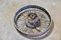 Royal Enfield: A 19", 40 spoke&nbsp;Royal Enfield&nbsp;rear&nbsp;wheel suitable for a Norton, Panther or Brough Superior with&nbsp;original sprocket&nbsp;and 8" cast iron brake drum. - 3