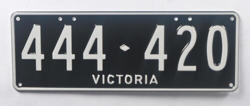 1 · Six-Digit Victorian Custom Numeric plates '444-420', sold with rights to display [Location: Cheltenham, VIC]