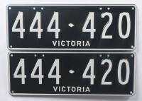 Six-Digit Victorian Custom Numeric plates '444-420', sold with rights to display [Location: Cheltenham, VIC] - 2