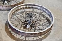 BSA: A pair of 19" BSA M20 rear wheels, one with axle and bearings, the other bare [Sydney] - 6