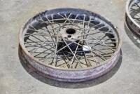 BSA: A pair of 19" BSA M20 rear wheels, one with axle and bearings, the other bare [Sydney] - 7
