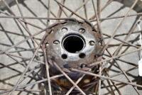 BSA: A pair of 19" BSA M20 rear wheels, one with axle and bearings, the other bare [Sydney] - 10