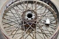 BSA: A pair of 19" BSA M20 rear wheels, one with axle and bearings, the other bare [Sydney] - 11