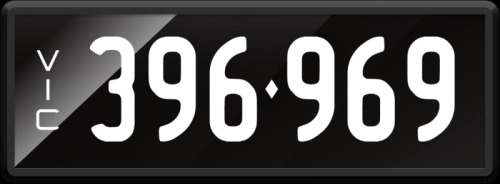 VIC Numerical Number Plate ‘396.969’ finished in Prestige style with one standard and one slim line plate included. Sold with rights to display.