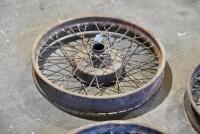 BSA: A group of 3 19", 40 spoke BSA front wheels, believed to be M20, no bearings, no brakes [Sydney] - 3