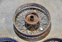 BSA: A group of 3 19", 40 spoke BSA front wheels, believed to be M20, no bearings, no brakes [Sydney] - 5