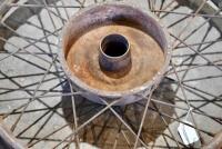 BSA: A group of 3 19", 40 spoke BSA front wheels, believed to be M20, no bearings, no brakes [Sydney] - 6
