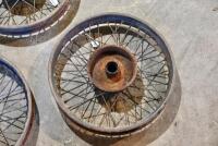 BSA: A group of 3 19", 40 spoke BSA front wheels, believed to be M20, no bearings, no brakes [Sydney] - 7