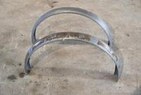 GUARDS: A pair of reproduction Panama hat style mud guards to suit veteran motorcycles with wheel size 26 x 2.5 tyre [Sydney] - 2