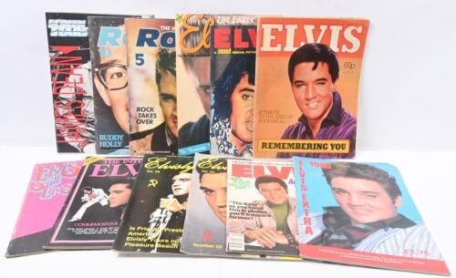 ELVIS HISTORY OF ROCK MAGAZINES: A collection of Elvis, history of rock magazines, Elvis the early years, anniversary photo album, elvisly yours, the intimate Elvis, the history of rock