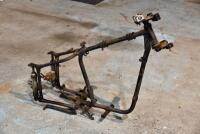 FRAME: A circa 1948-1952 unidentified British&nbsp;plunger frame with some attachments, stamped 'TS 422' [Sydney]