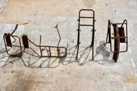 RACKS: Four various luggage racks, unidentified compatibility.