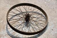 DOUGLAS: A 40&nbsp;spoke 22" front&nbsp;wheel with axle which spins, beaded rim, believed to be Douglas TS [Sydney] - 2