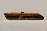 DOUGLAS: A&nbsp;Douglas flat tank petrol tank in original livery, believed to be veteran TS, approx 69cm long, 21cm wide at front [Sydney]