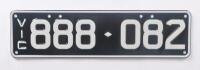Six-Digit Victorian Custom Numeric plates '888-082', sold with rights to display [Location: Cheltenham, VIC]