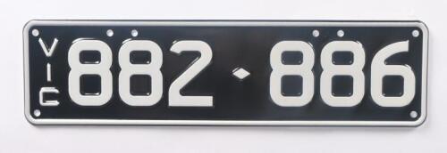 8 · Six-Digit Victorian Custom Numeric plates '882-886', sold with rights to display [Location: Cheltenham, VIC]