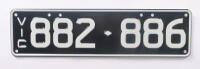 Six-Digit Victorian Custom Numeric plates '882-886', sold with rights to display [Location: Cheltenham, VIC]